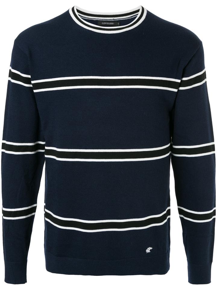 Loveless Striped Fitted Sweater - Blue