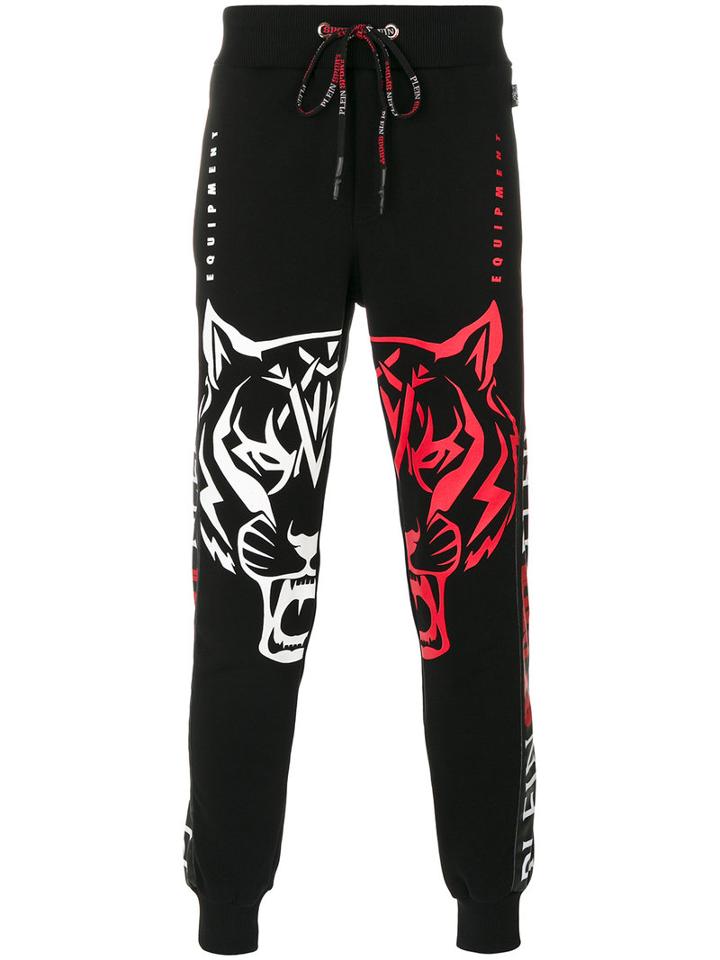Plein Sport - Printed Sweatpants - Men - Cotton - S, Black, Cotton