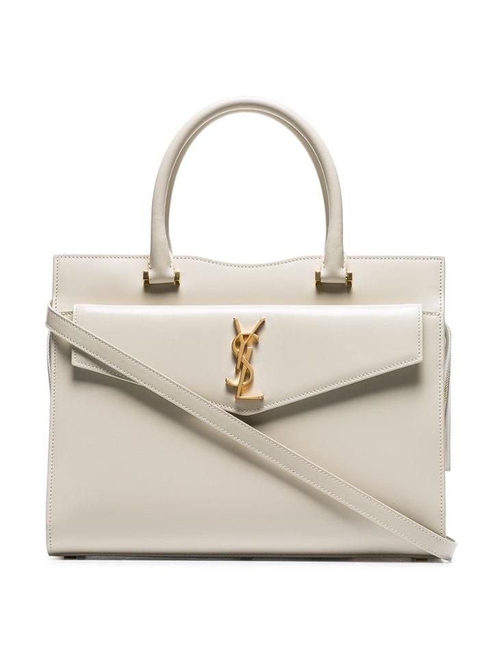 Saint Laurent Uptown Medium Tote Bag - White