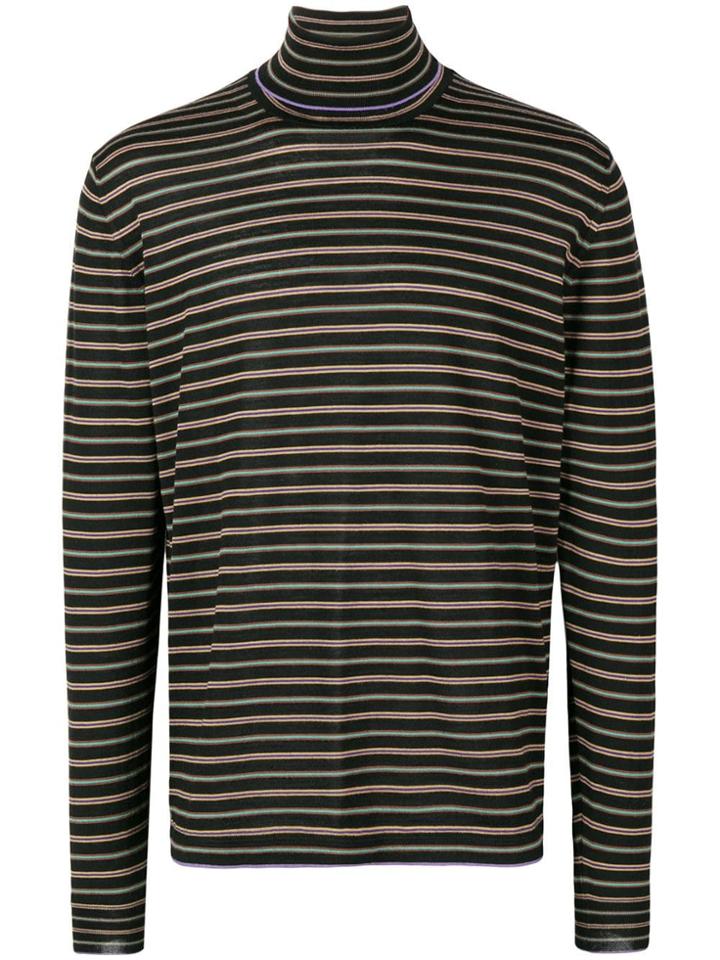 Lanvin Knitted Stripe Sweatshirt - Brown