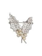 Susan Caplan Vintage 1960s Leafy Branch Brooch - Silver