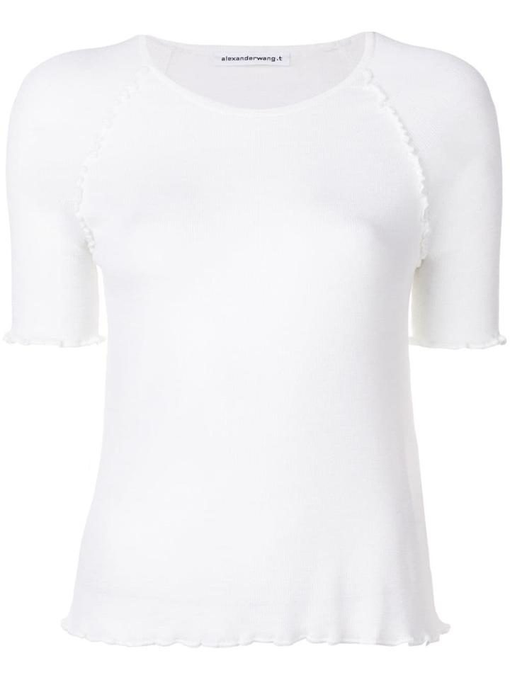 Alexander Wang Frill Hem T-shirt - White