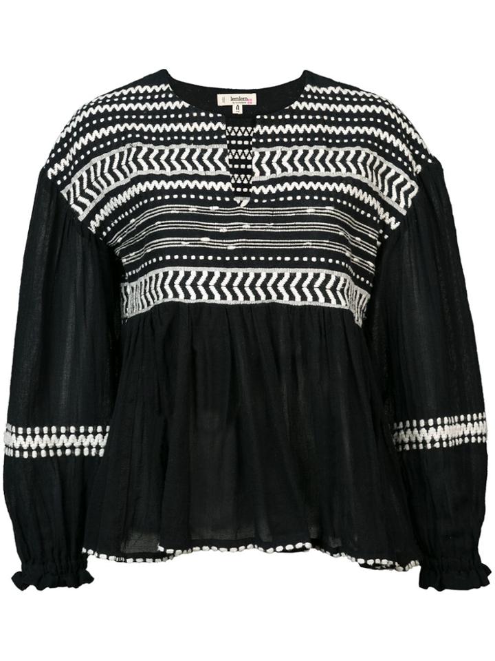 Lemlem Maya Embroidered Blouse - Black