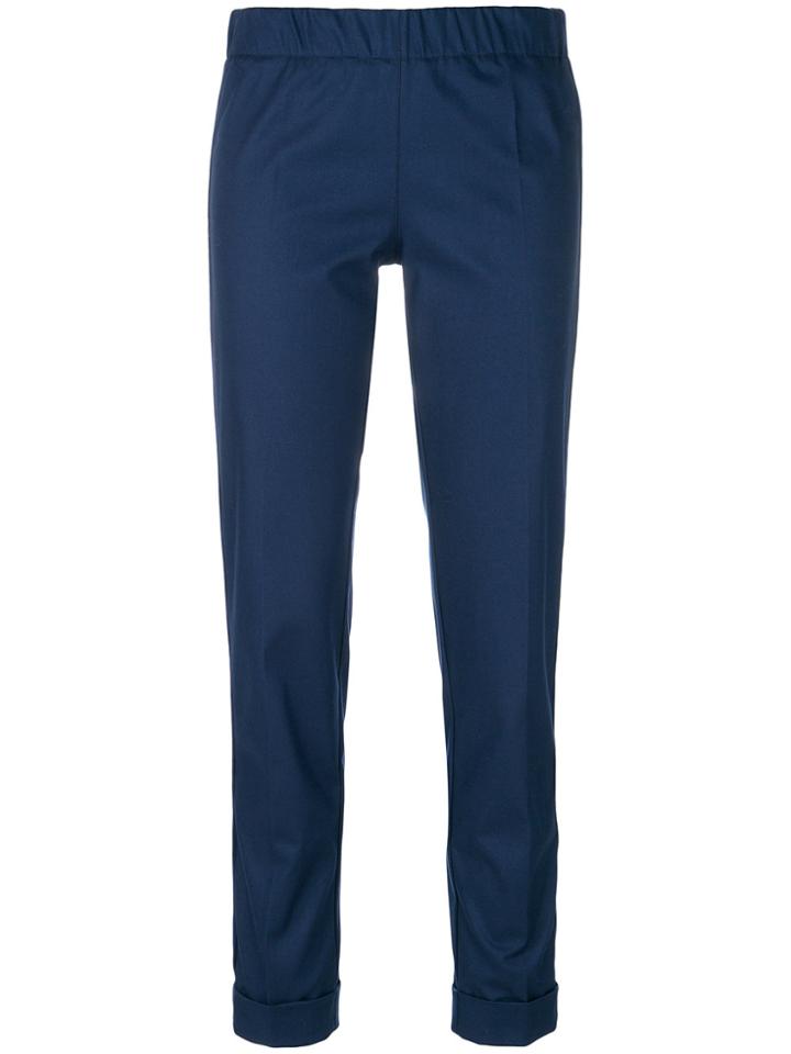 P.a.r.o.s.h. Striped Side Panel Straight Trousers - Blue