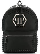 Philipp Plein Studded Logo Backpack - Black