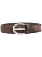 Italian Belts Distressed Finish Belt - Brown
