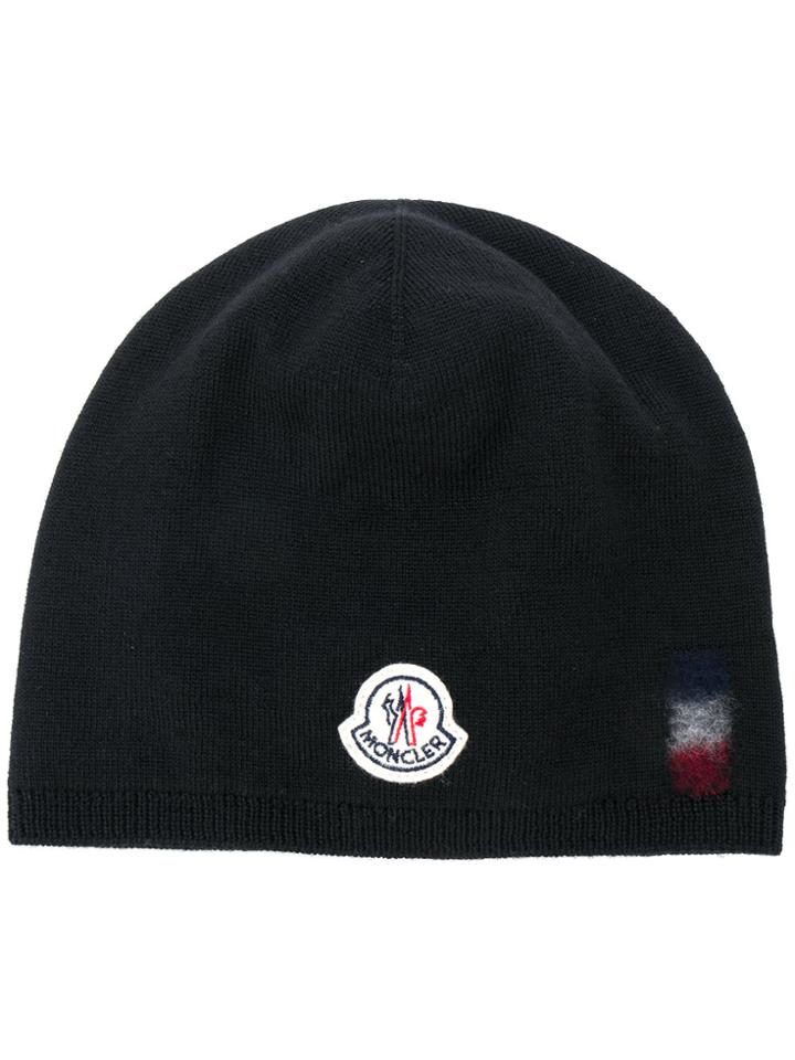 Moncler Logo Path Beanie - Black