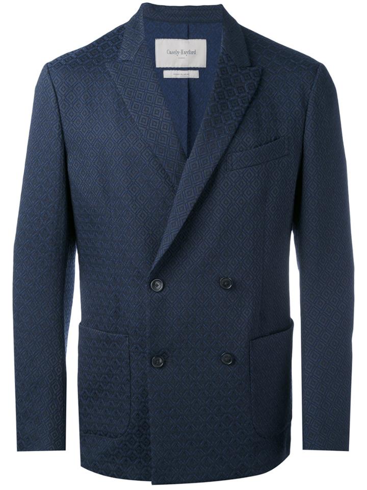 Casely-hayford Double Breasted Blazer - Blue