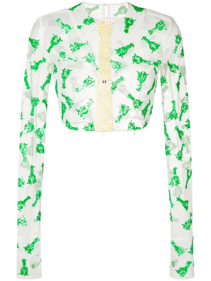 Thom Browne Trompe L'oeil Lobster Sequin Shirt - White