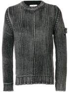 Stone Island Frosted Cable Knit Sweater - Black