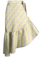 Cynthia Rowley Evanston Zigzag Print Skirt - Purple