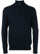 Z Zegna Zipped Roll Neck Pullover