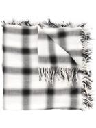 Kazuyuki Kumagai Check Scarf - White