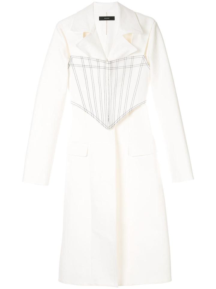 Ellery Visual Pun Corset Coat - White