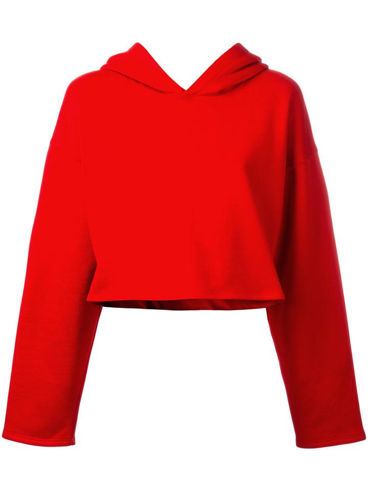 Golden Goose Deluxe Brand - Cropped Hoodie - Women - Cotton - M, Women's, Red, Cotton