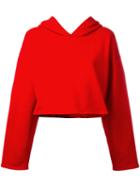 Golden Goose Deluxe Brand - Cropped Hoodie - Women - Cotton - M, Women's, Red, Cotton