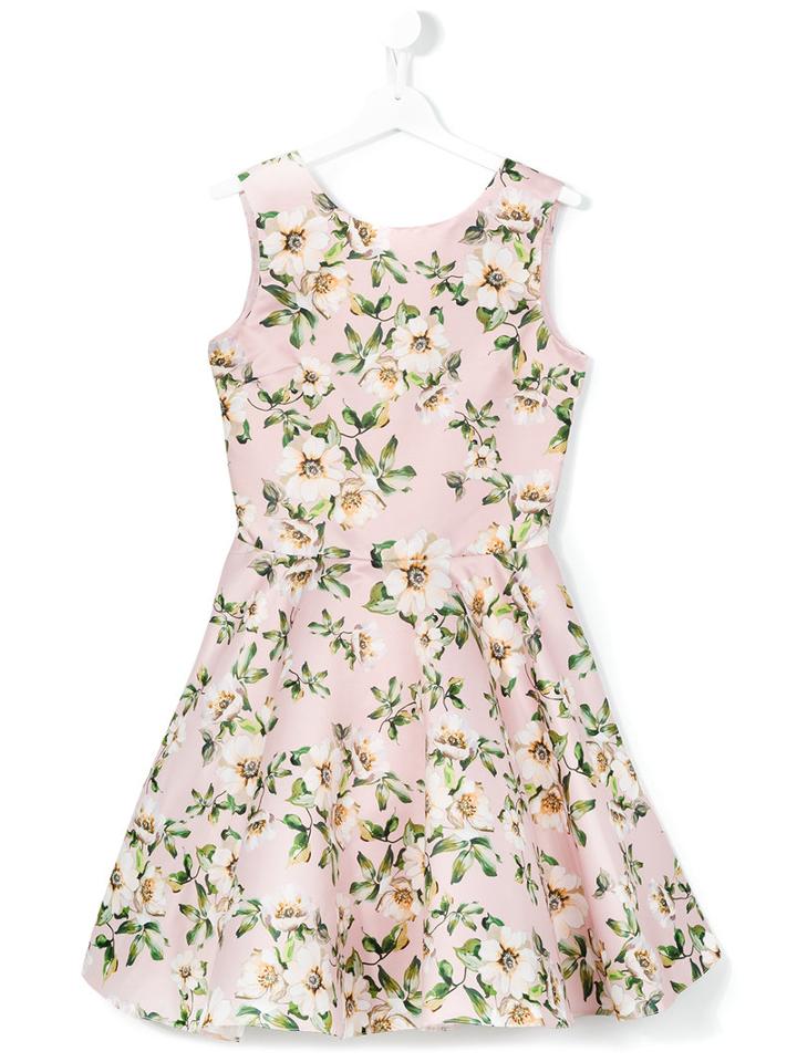 David Charles Kids Floral Print Dress, Size: 14 Yrs, Pink/purple