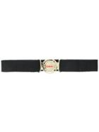 032c Round Buckle Belt - Black