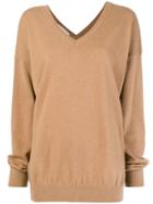 Stella Mccartney Long-sleeve Oversized Sweater - Nude & Neutrals
