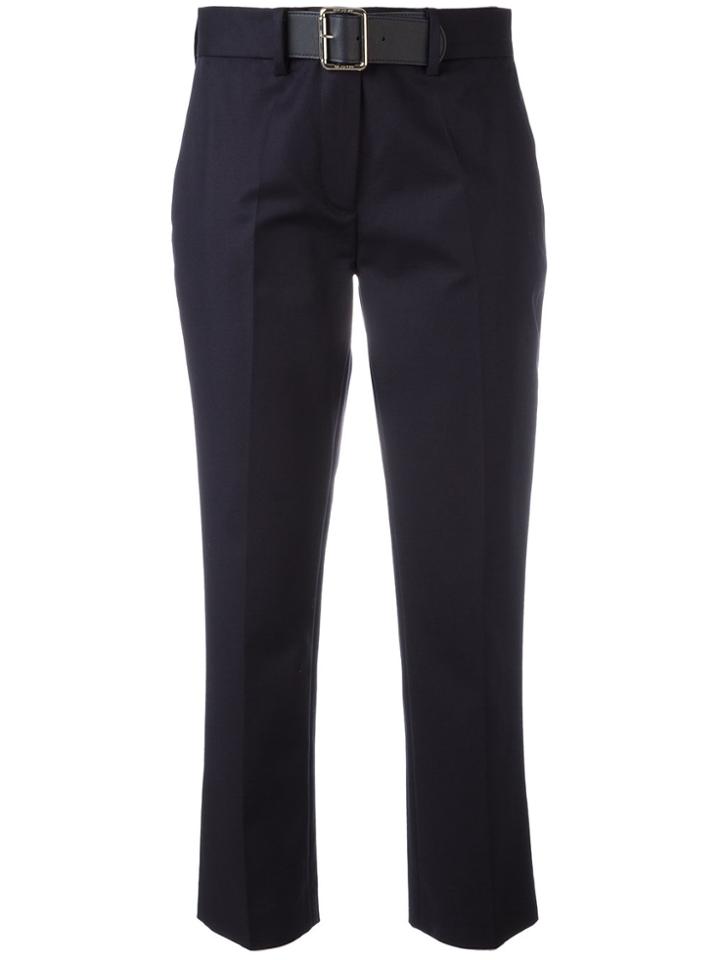 Moncler Belted Chino Trousers - Blue