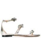 Chloé Silver Mike Flat Sandals - Grey