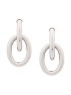 Mulberry Double Link Earrings - Silver