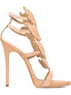 Giuseppe Zanotti Design Cruel Sandals, Women's, Size: 36.5, Nude/neutrals, Metal/suede/leather