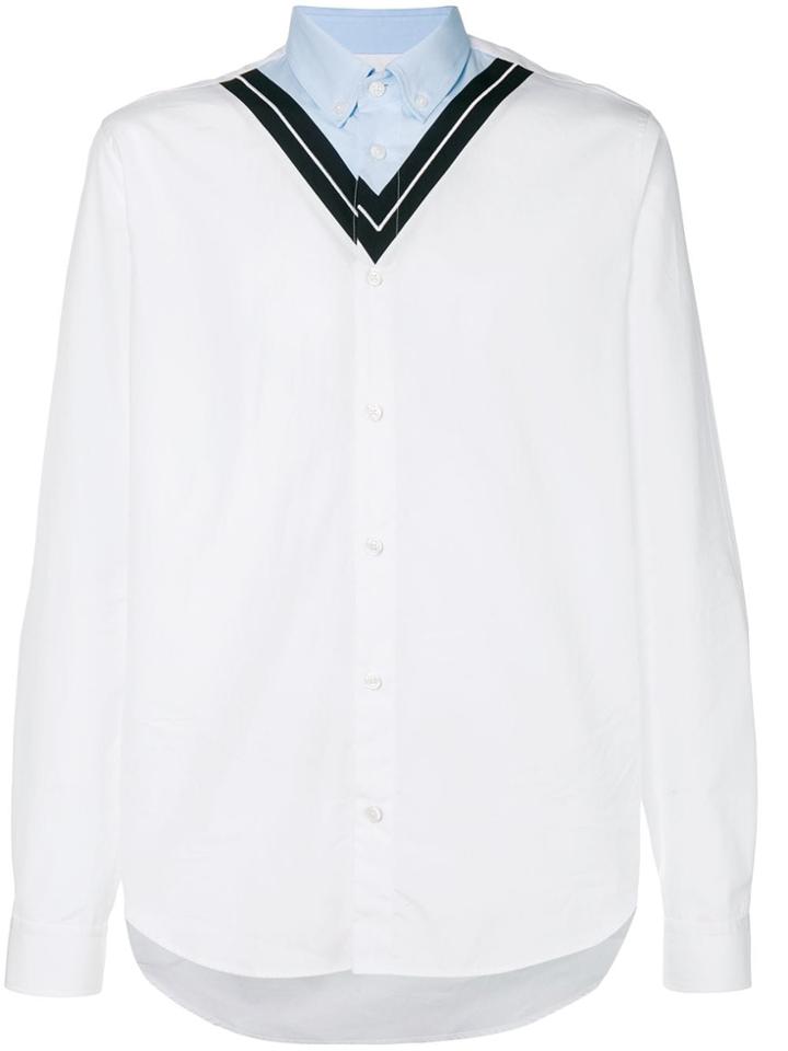 Kenzo Embroidered V Detail Shirt - White