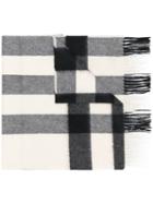 Burberry The Large Classic Cashmere Scarf In Check - White