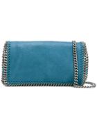 Stella Mccartney - Chain Detail Cross Body Bag - Women - Polyester - One Size, Women's, Blue, Polyester