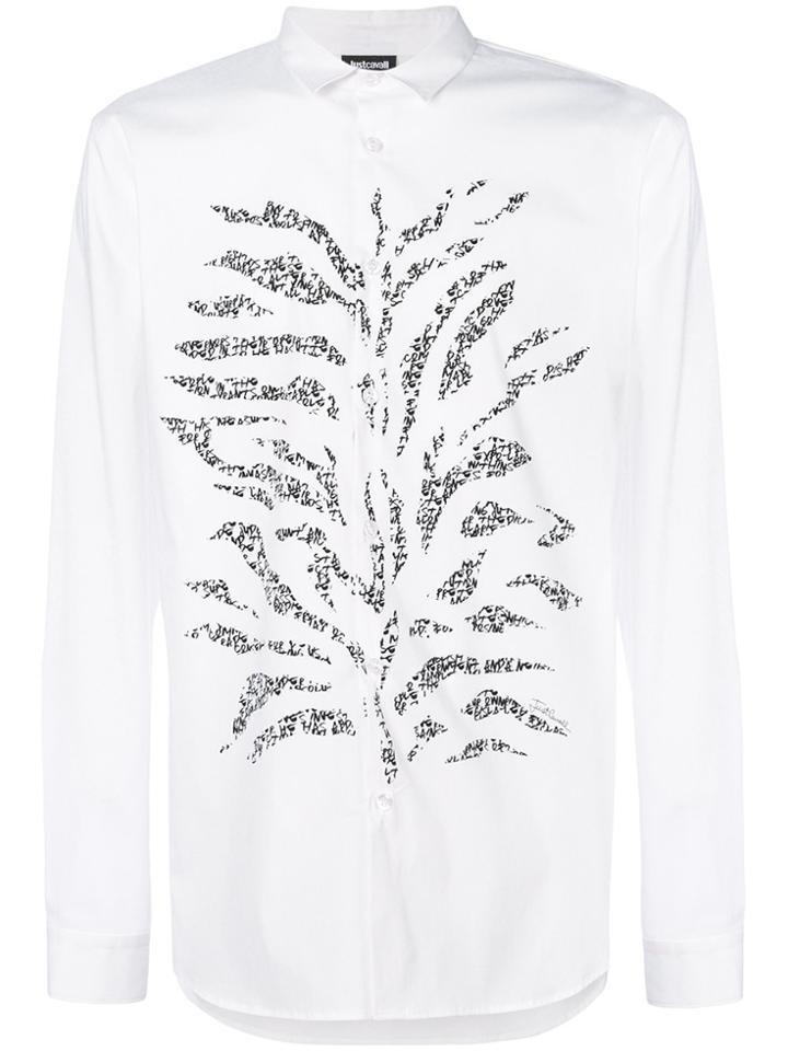 Just Cavalli Printed Long-sleeved Shirt - White