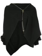 Aganovich Asymmetric 'upside Down' Zip-up - Black