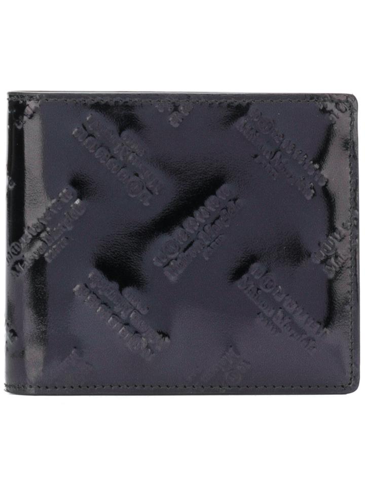 Maison Margiela Logo Embossed Wallet - Black