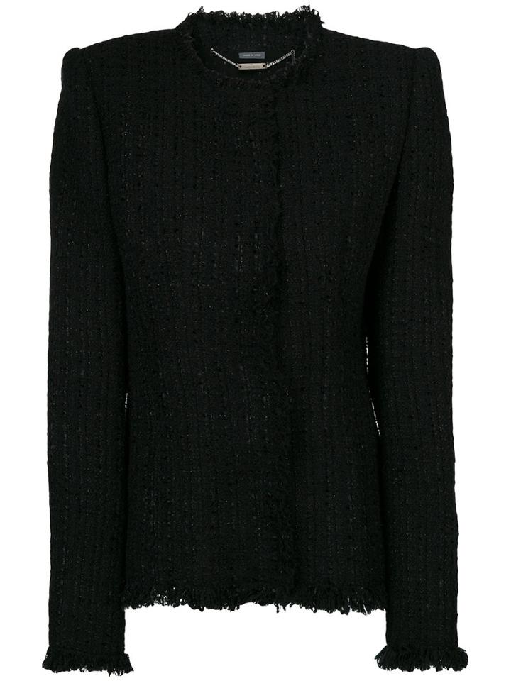 Alexander Mcqueen - Bouclé Jacket - Women - Polyamide/acrylic/wool/silk - 42, Black, Polyamide/acrylic/wool/silk
