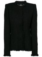 Alexander Mcqueen - Bouclé Jacket - Women - Polyamide/acrylic/wool/silk - 42, Black, Polyamide/acrylic/wool/silk