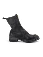 Guidi Zipped Ankle Boots - Black