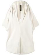 Plein Sud Front Slit V-neck Blouse, Women's, Size: 40, Nude/neutrals, Viscose/spandex/elastane