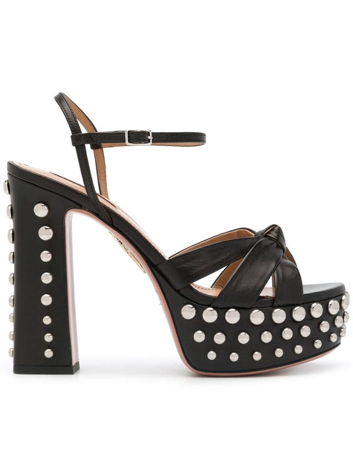 Aquazzura Baba Plateau 105 Sandals - Black
