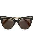Bottega Veneta Eyewear Cat Eye Frame Sunglasses, Women's, Black, Acetate/metal (other)