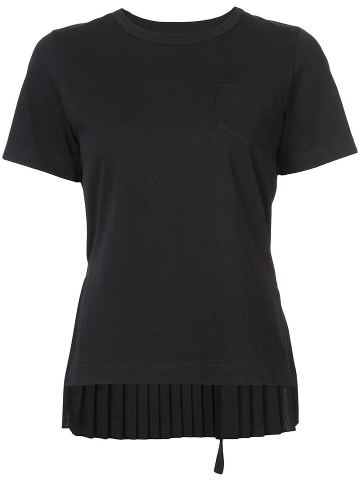 Sacai - Lace Back T-shirt - Women - Cotton - 1, Black, Cotton