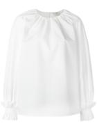 Fendi Ruffled Cuff Blouse, Women's, Size: 40, White, Cotton