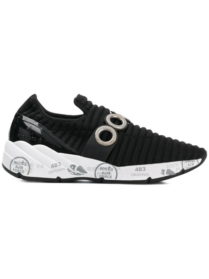 White Premiata Jodie Sneakers - Black