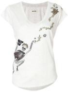Zadig & Voltaire Embellished Skeleton T-shirt - Nude & Neutrals