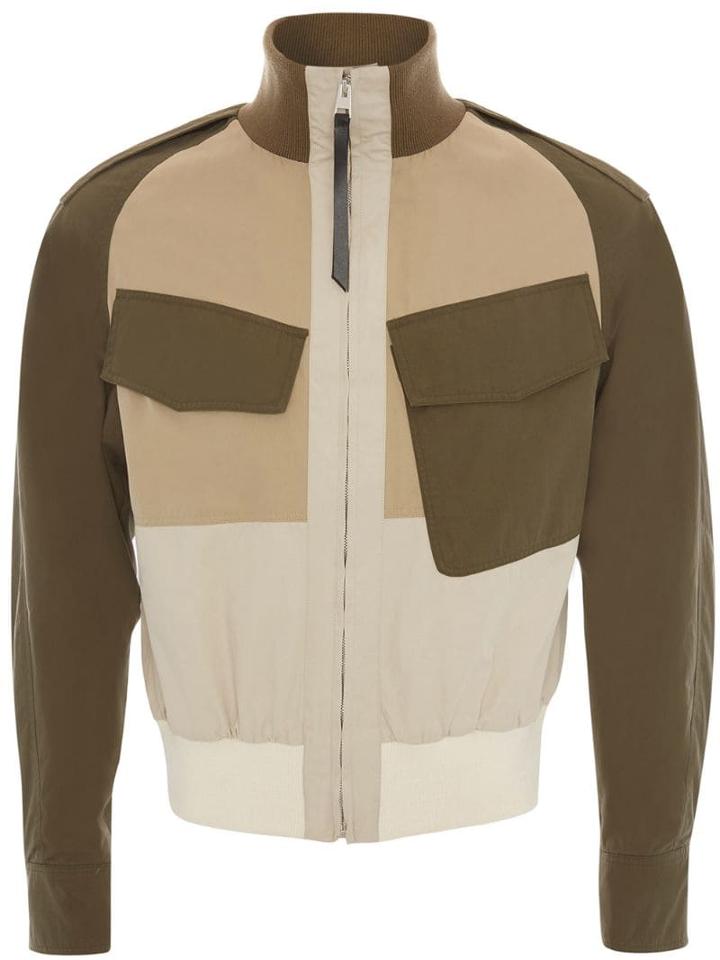 Jw Anderson Colour Block Bomber Jacket - Green