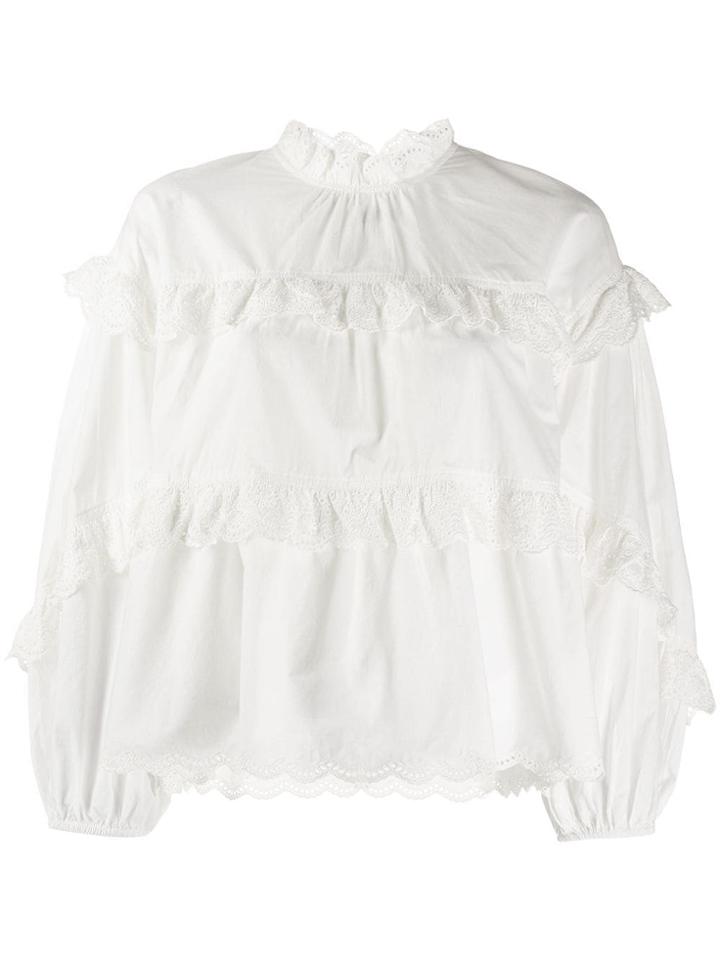 Ulla Johnson Ruffled Isa Blouse - White