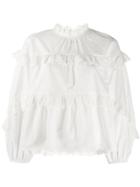 Ulla Johnson Ruffled Isa Blouse - White