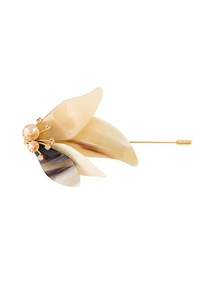 Marni Petal Brooch, Women's, Nude/neutrals