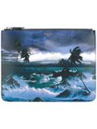 Givenchy - Hawaii Print Pouch - Men - Calf Leather - One Size, Blue, Calf Leather
