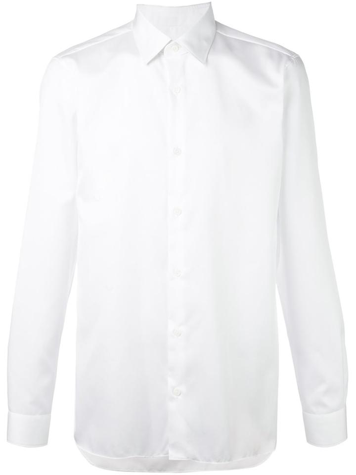Z Zegna Classic Shirt, Men's, Size: 41, White, Cotton