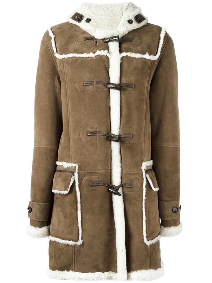 Liska Shearling Duffle Coat, Women's, Size: 46, Brown, Lamb Fur/lamb Skin